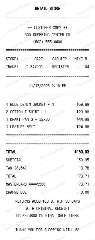 Sales Receipt Generator - Free Professional Sales Receipts
