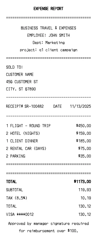 Expense Receipt